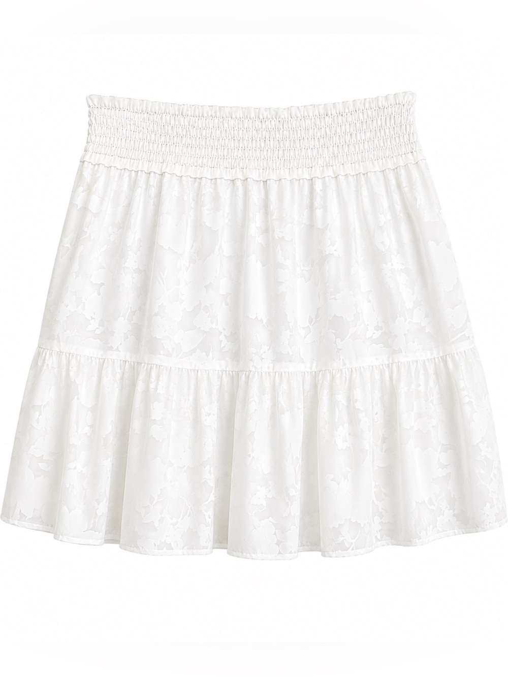 NEW | Amanda Uprichard | Renata White Mini Skirt Floral Ruffle Design | XS